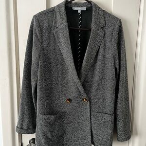 Green and white blazer